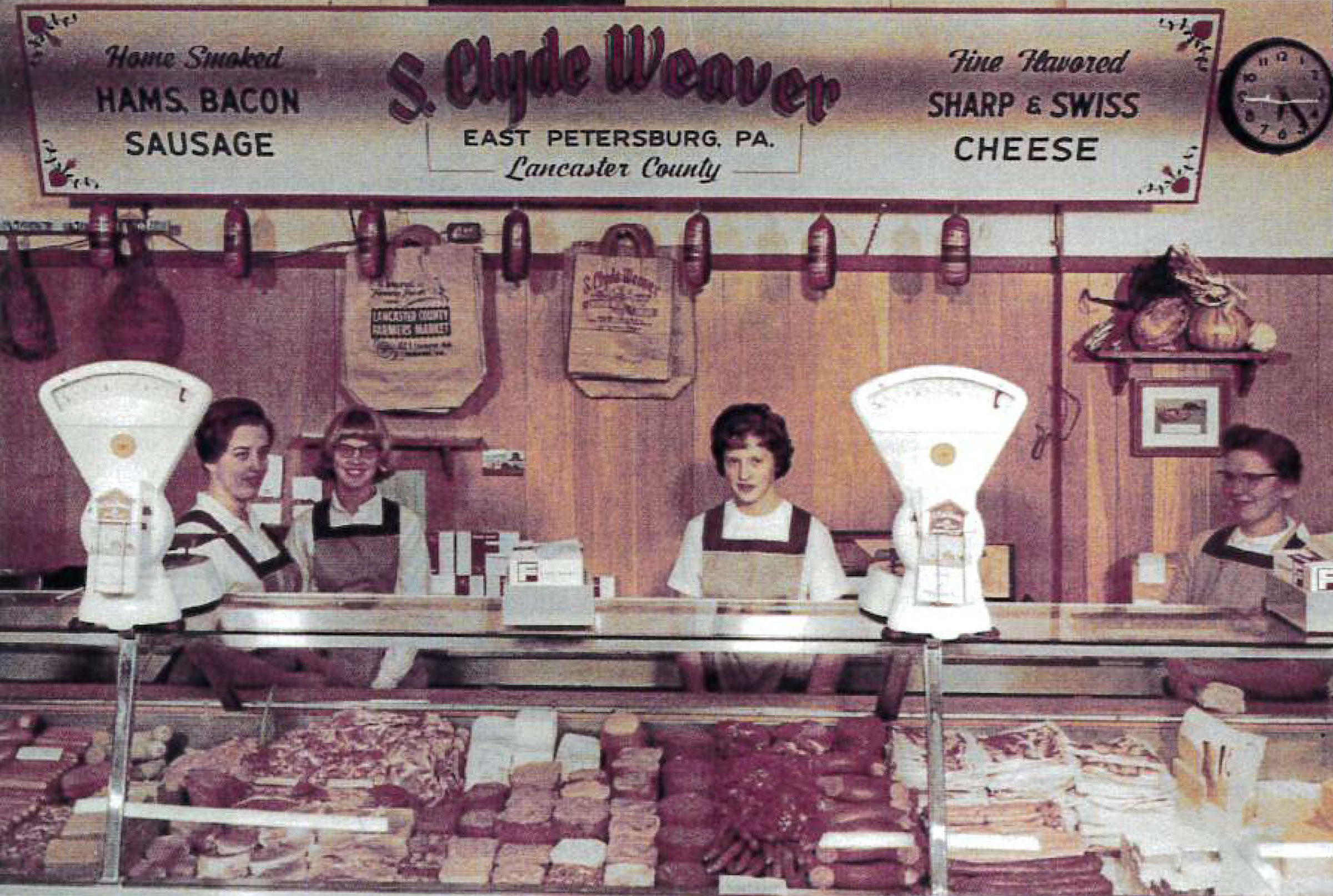 The S. Clyde Weaver stand at the Farmers Market in downtown Wayne